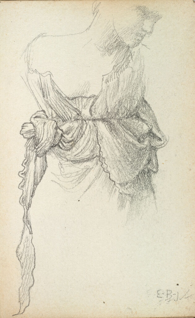 Female Head And Torso, Draped; Verso: Blank Page