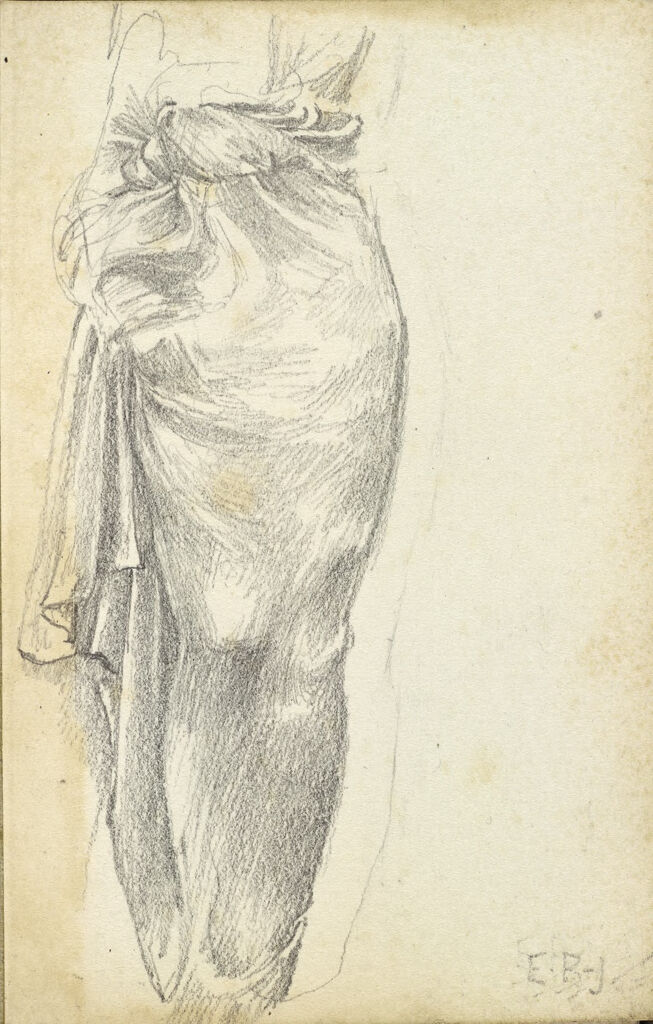 Draped Figure, Lower Half: Verso: Drapery Study