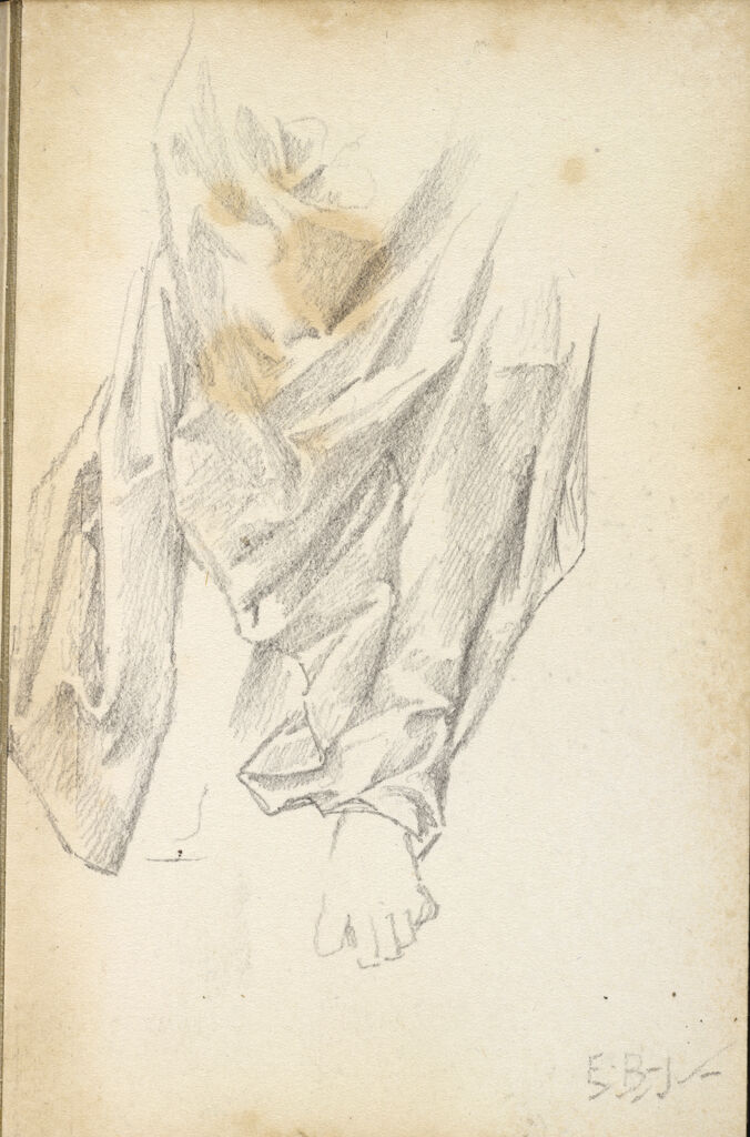 Drapery Study With Foot; Verso: Right Foot