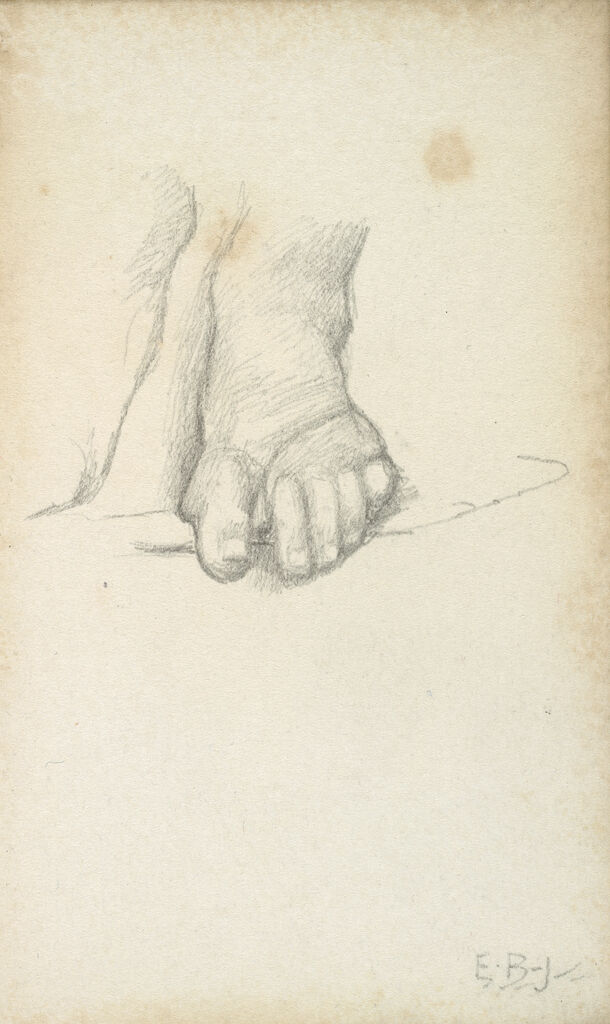 Left Foot; Verso: Drapery Study (Bodice)