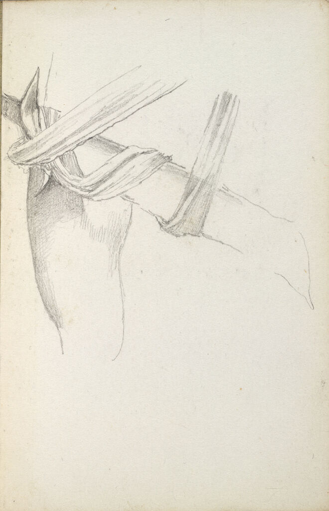 Drapery Study With Leg And Sword; Verso: Drapery Study (Torso, Waist, And Legs)