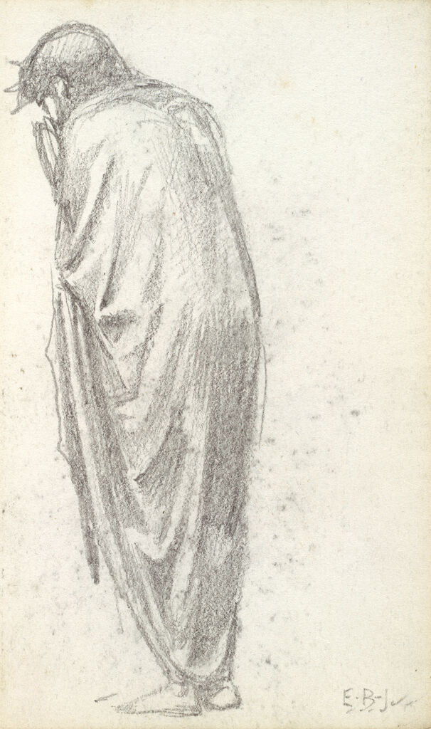Draped Figure From Behind; Verso: Blank Page