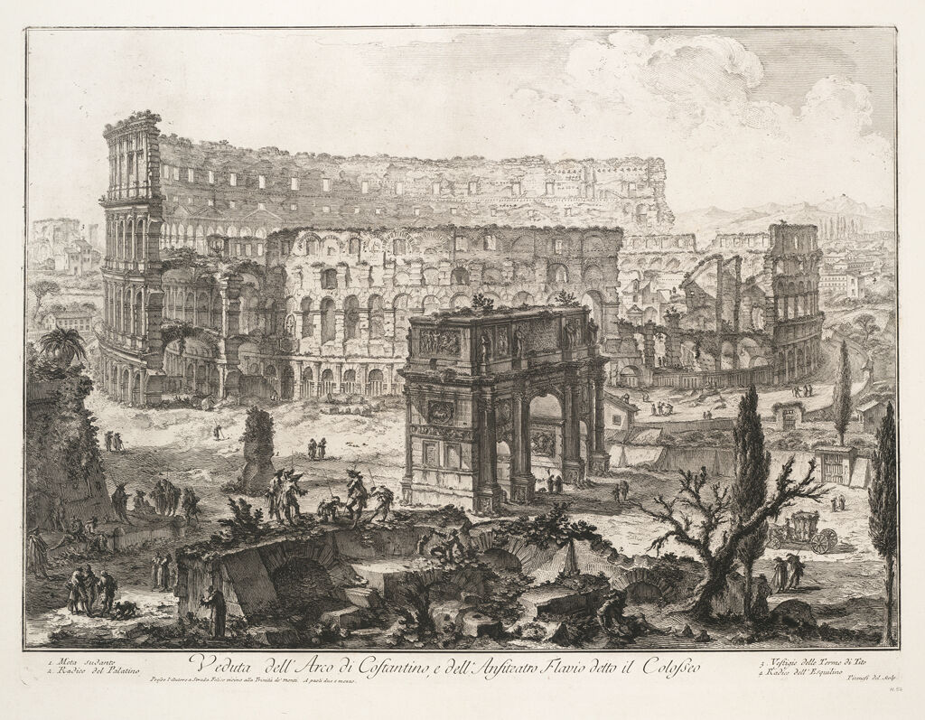The Arch Of Constantine And The Colosseum