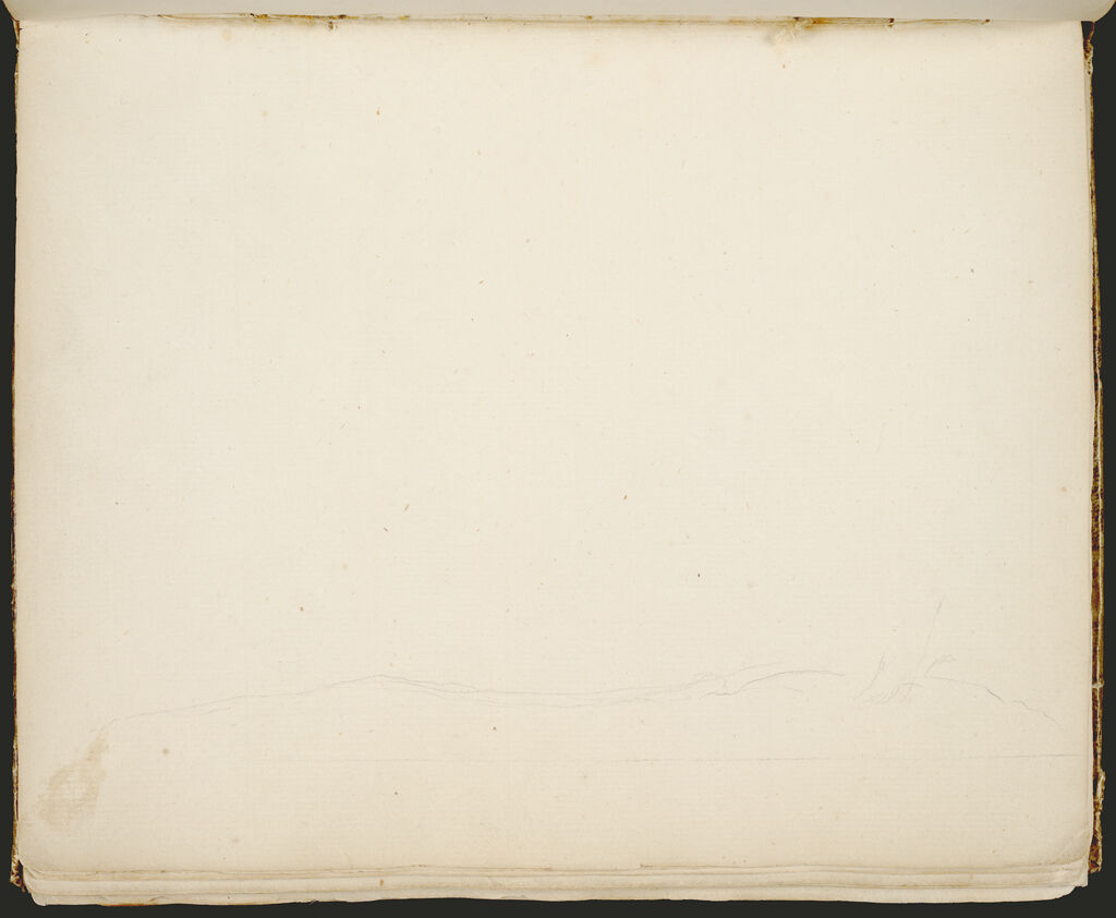 Faint Sketch Of A Landscape; Verso: Blank
