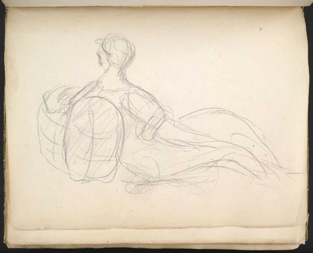 Seated Woman Seen From Behind; Verso: Seated Woman