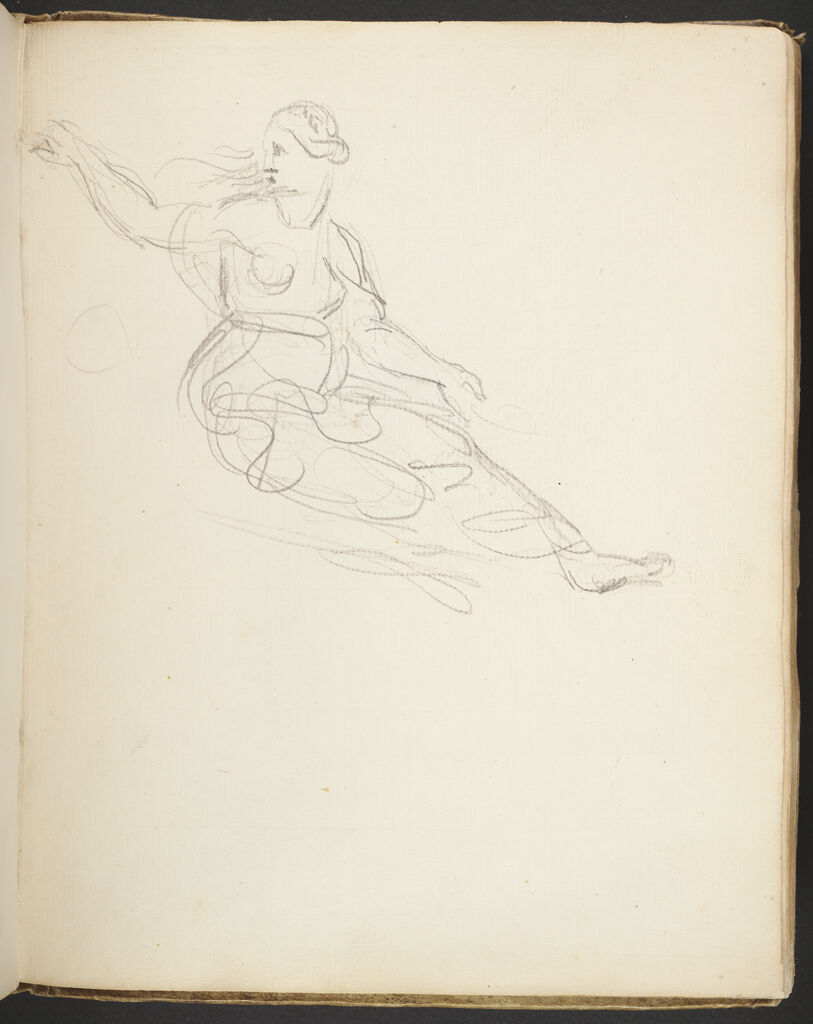 Blank Page; Verso: Seated Woman