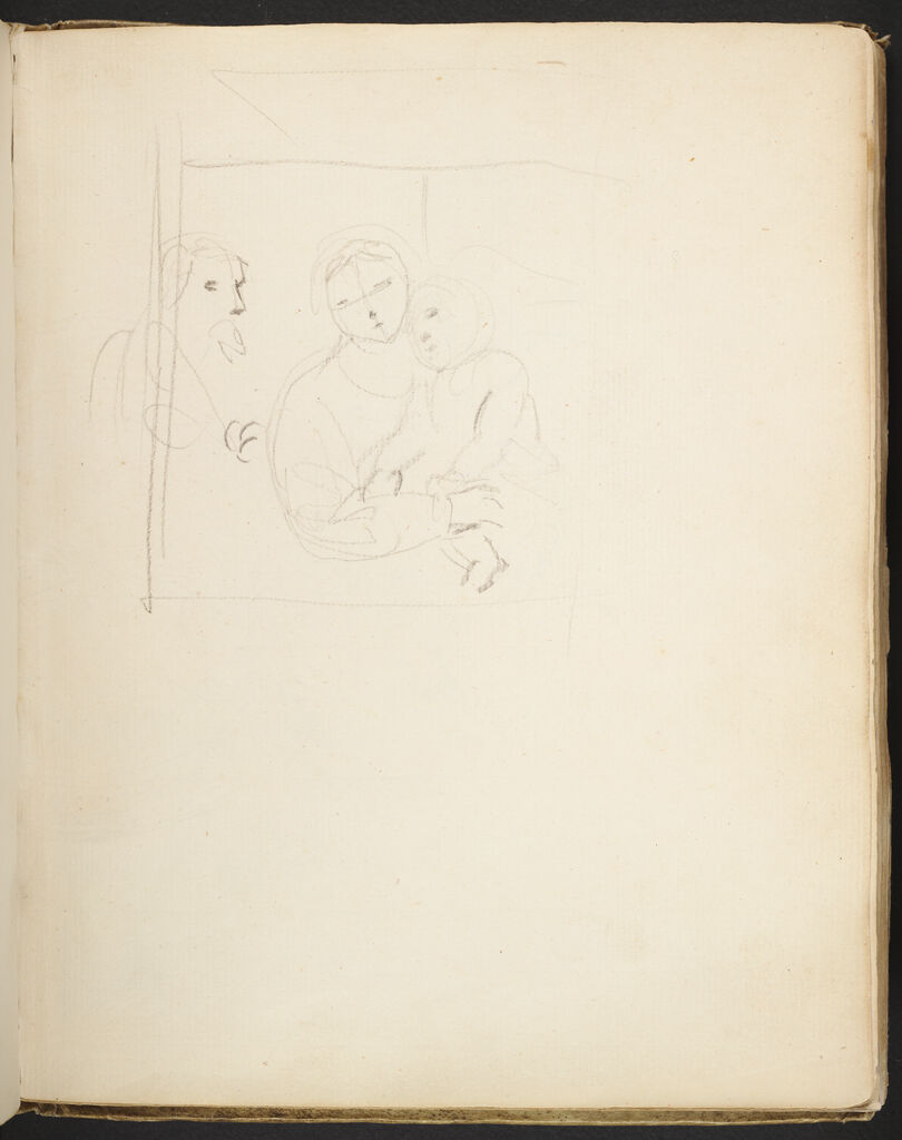 Blank Page; Verso: Holy Family, After Annibale Carracci