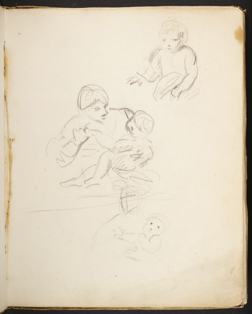 Blank Page; Verso: Virgin And Child, After Schedoni; Child, After Van Dyck