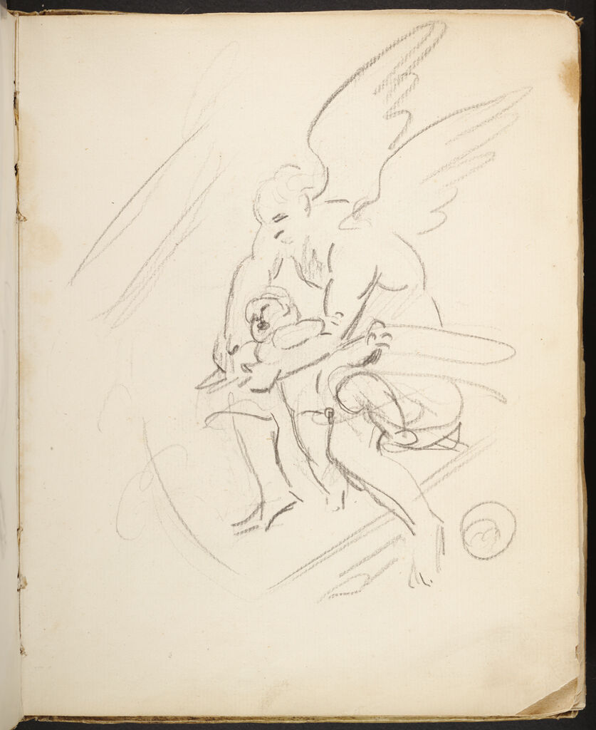 Blank Page; Verso: Time Clipping Cupid's Wings, After Van Dyck