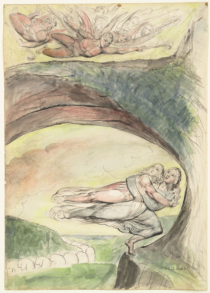 Dante And Virgil Escaping From The Devils (From Dante's 