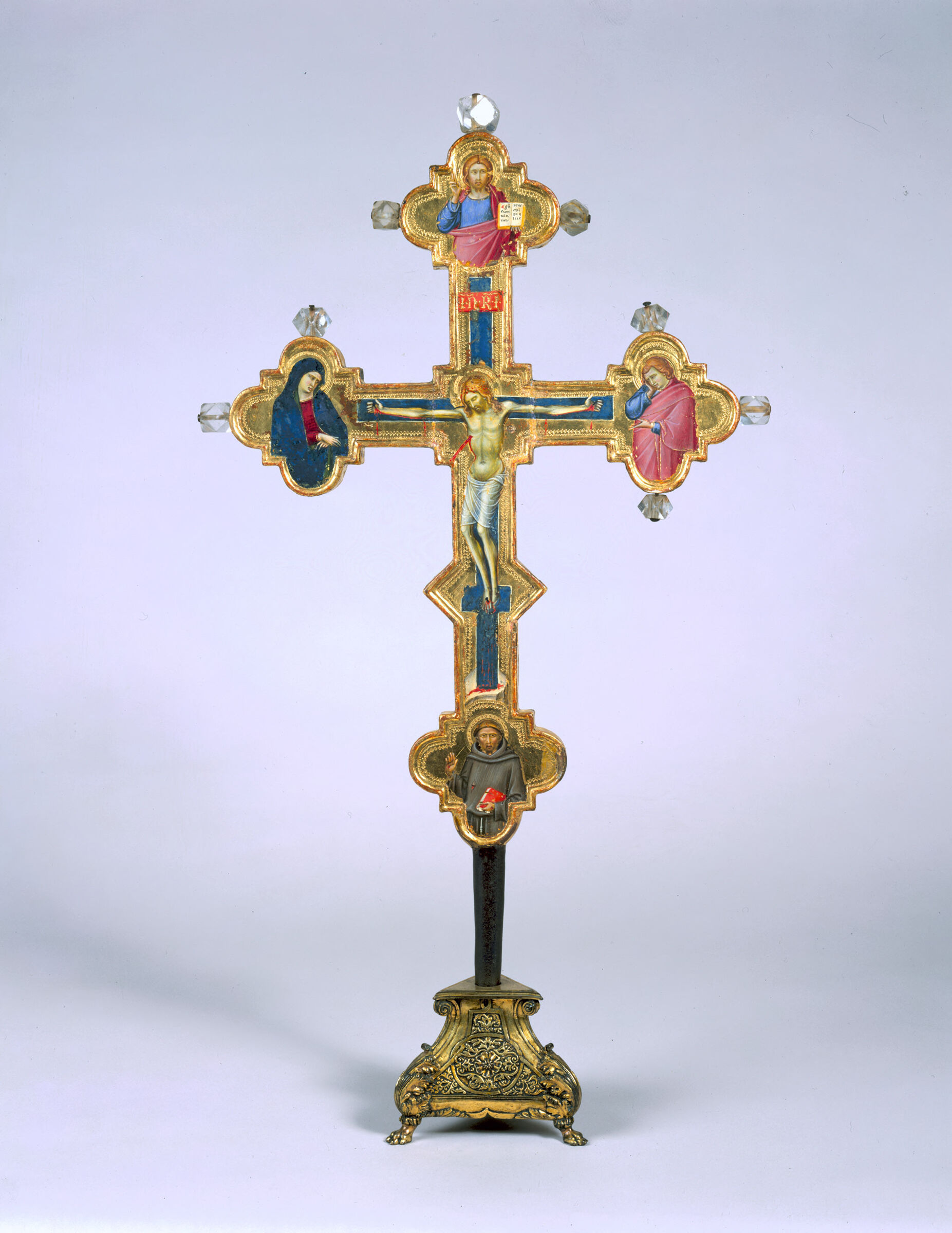 Portable Cross; Obverse: Crucified Christ With Virgin, Saints John The Evangelist And Francis; Reverse: Crucified Christ With Saints Michael, Paul, Peter, And Louis Of Toulouse