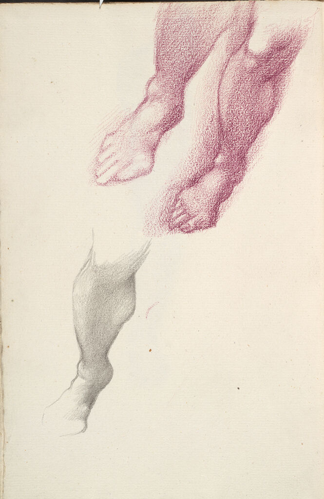 Blank; Verso: Studies Of A Male Right Leg, For 
