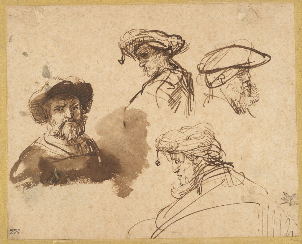 Four Studies Of Male Heads