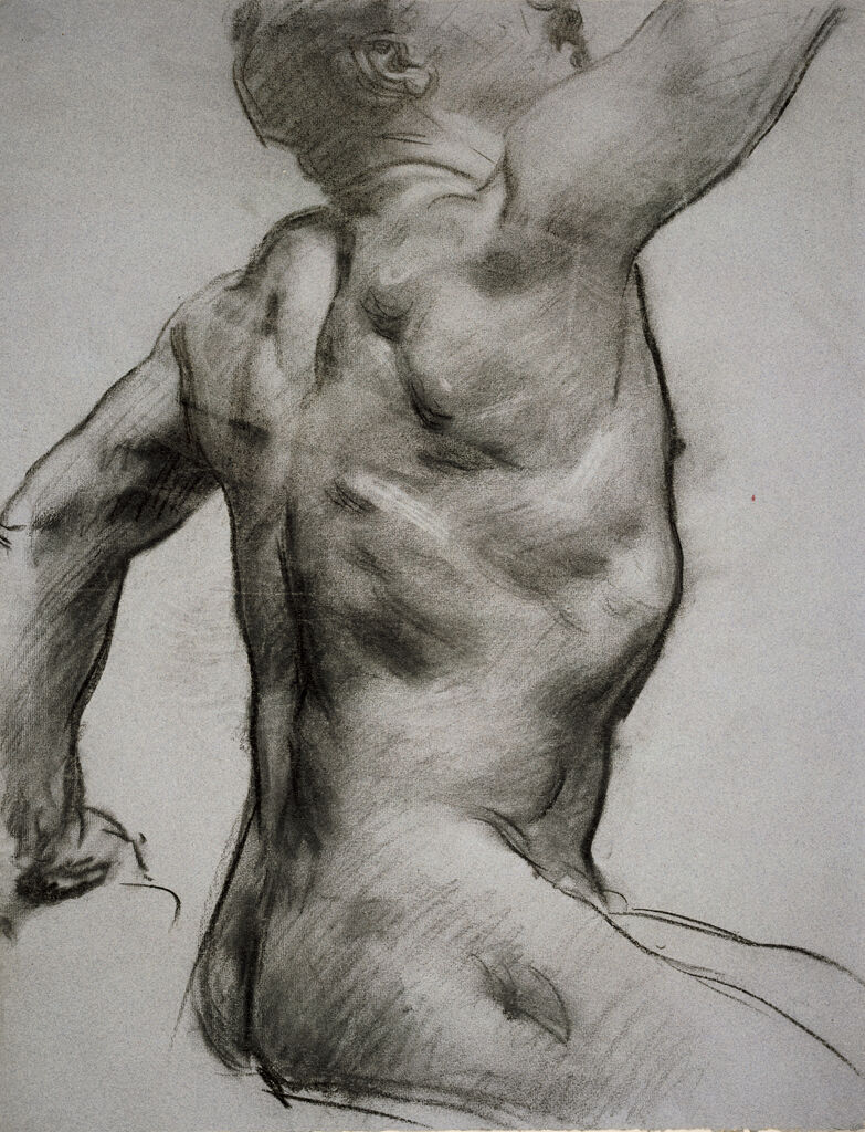 Torso Of A Male Nude With Arm Raised