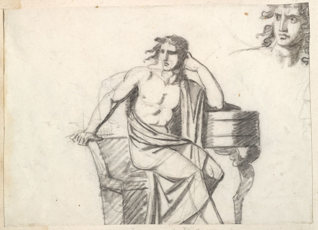 Study For Hippolytus And Phaedra; Verso: Study Of A Seated Figure