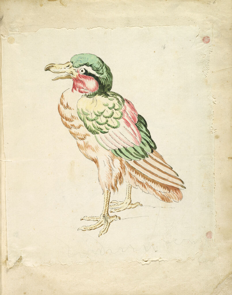 Standing Bird; Verso: Blank