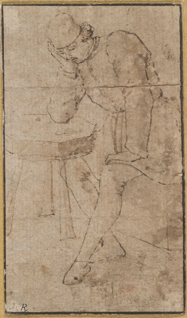 Study Of A Seated Young Man