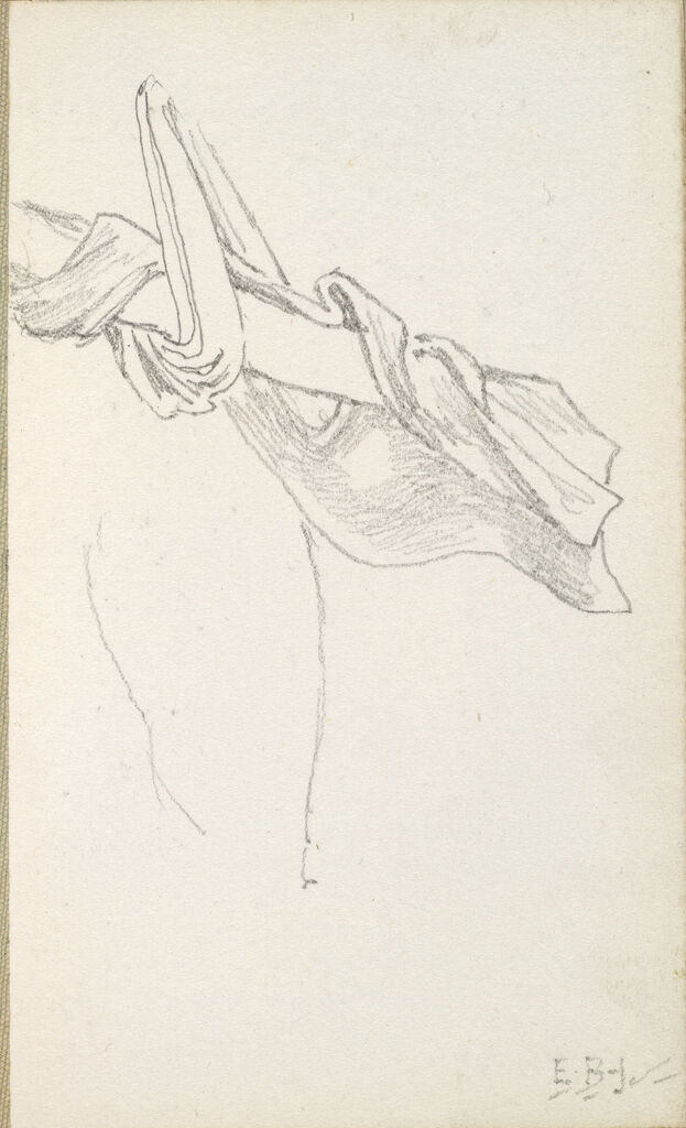 Drapery Study With Leg And Sword; Verso: Study Of Drapery In A Box