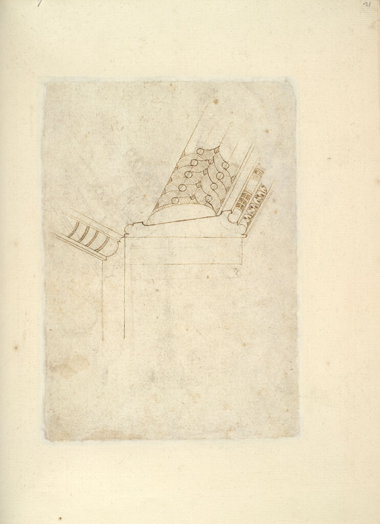 Study Of Architectural Detail Under An Architrave (Recto And Verso)