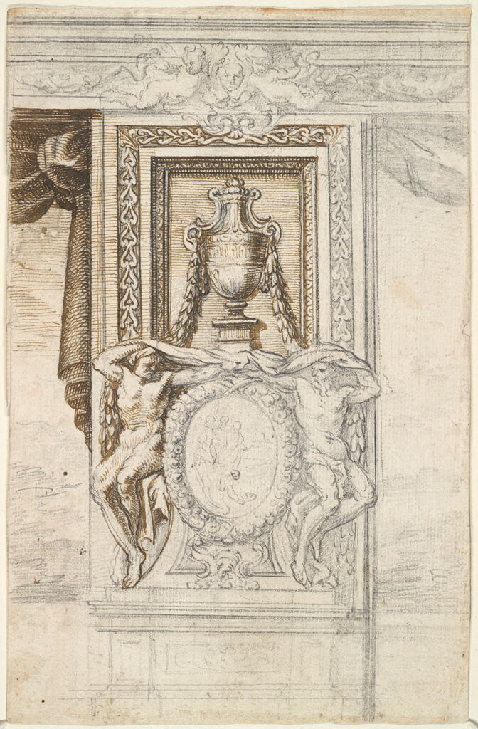 Design For A Wall Decoration With The Finding Of Moses; Verso: Head Of A Lion