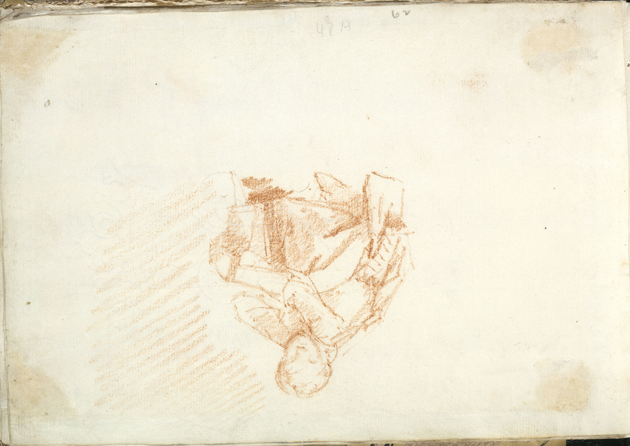 Outline Of A Face; Verso: Crouching Woman