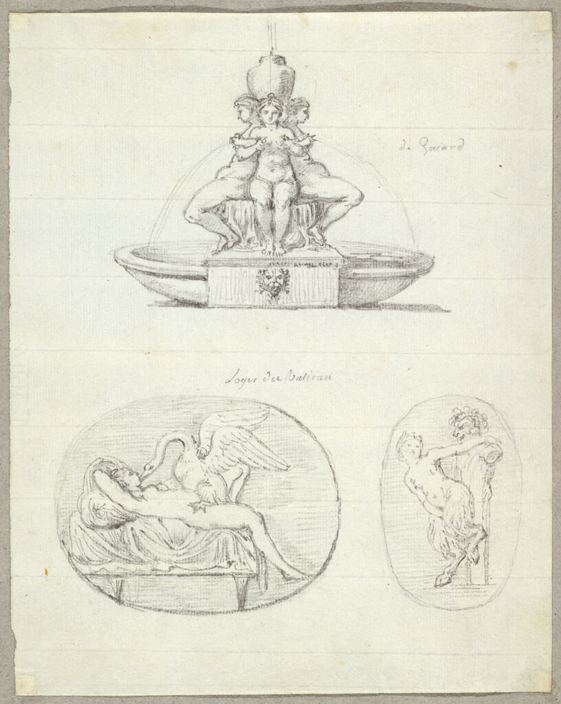 Fountain Study With Nude Female Figures; Leda And The Swan; Satyr And Herm