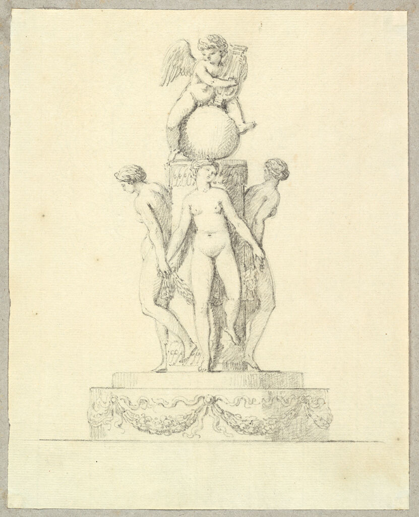 Study For An Architectural Monument With Dancing Women And Eros