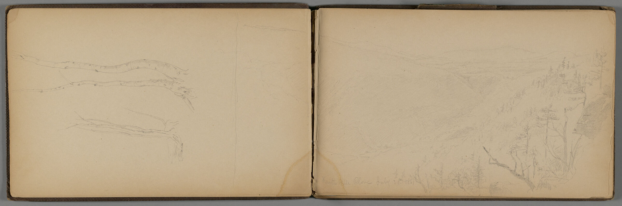 Kauterskill Clove July 31St, 1861; Verso: Landscape And Partial Landscape