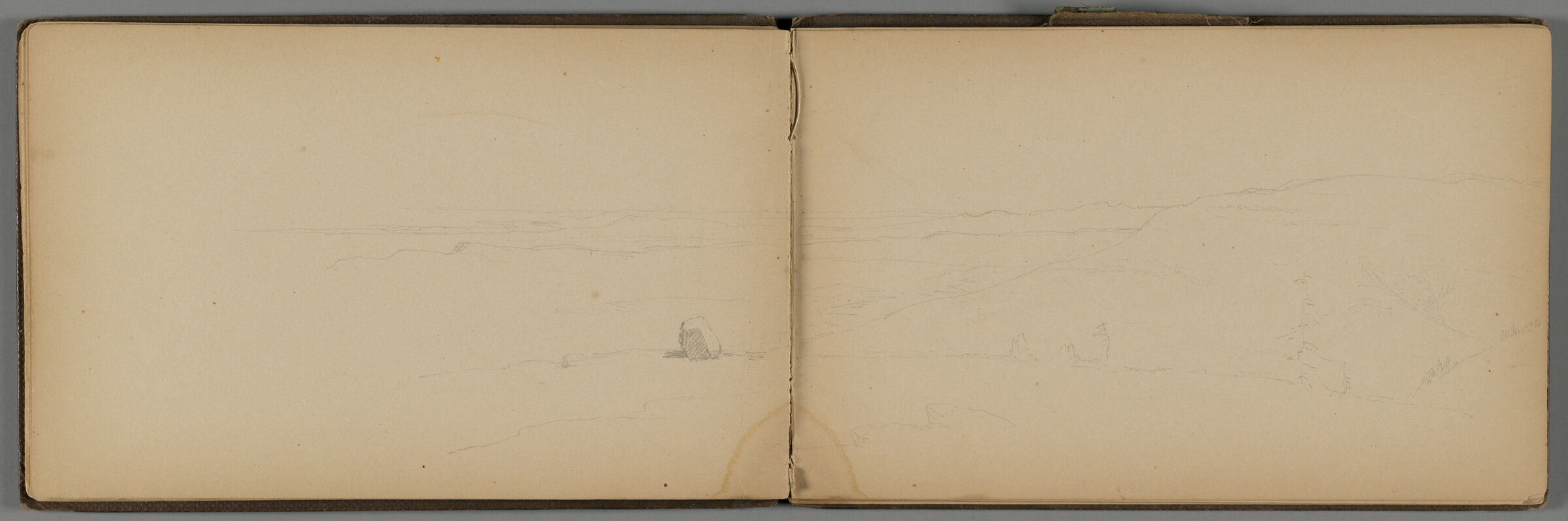 Landscape; Verso: Campsite, Crane Mountain, New York