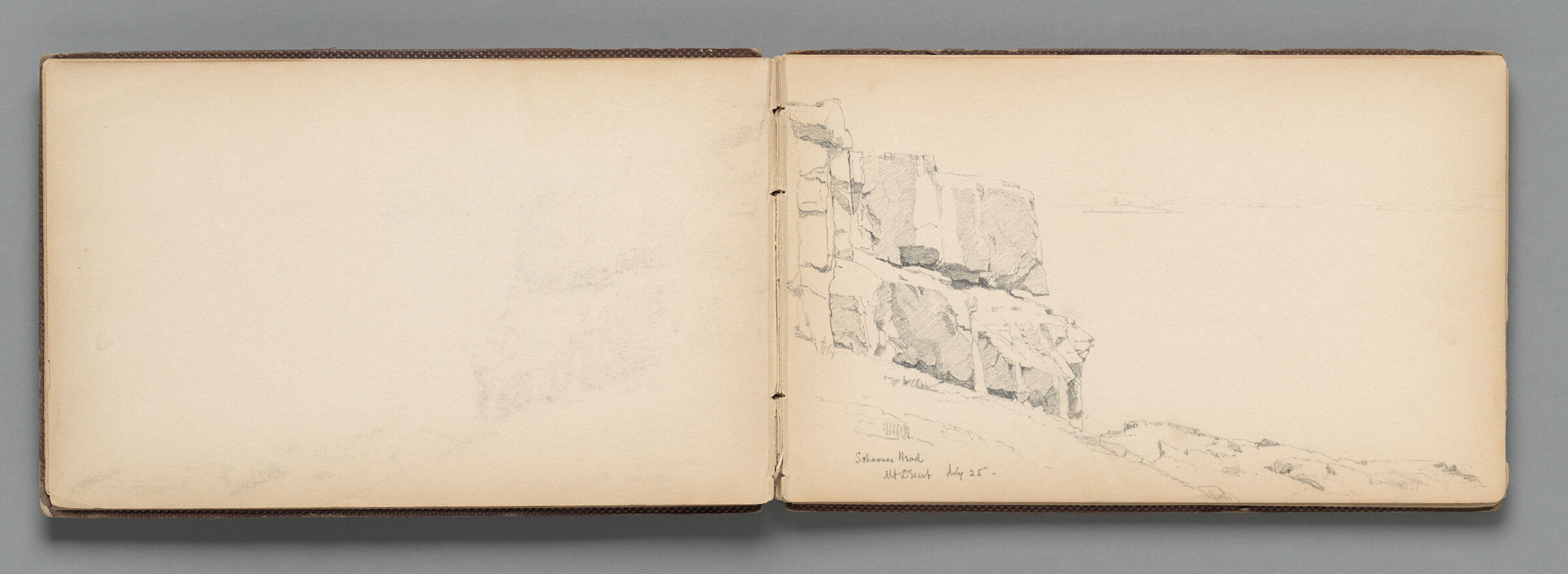 Schooner Head, Mount Desert Island, Maine; Verso: Partial Schooner Head Landscape