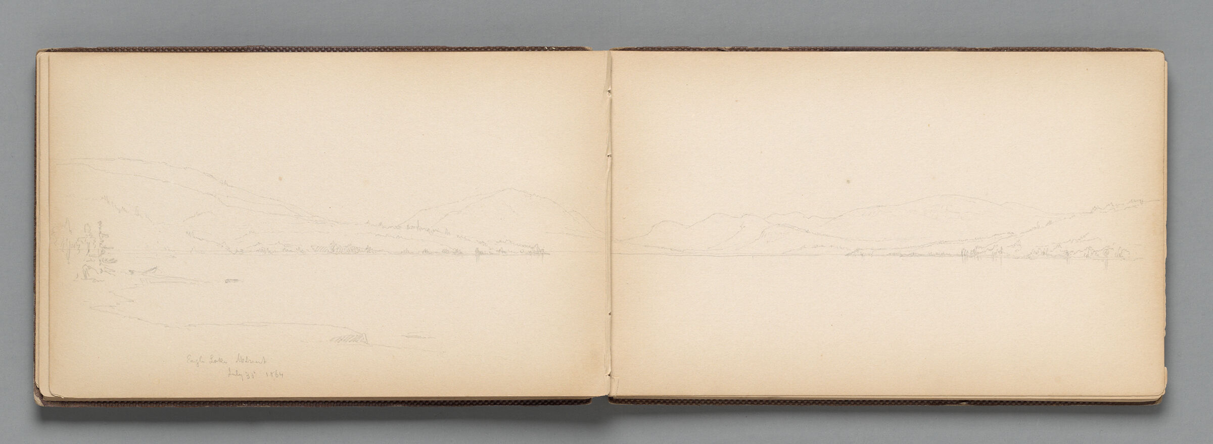 Partial Eagle Lake Landscape; Verso: Partial Landscape With Mountain