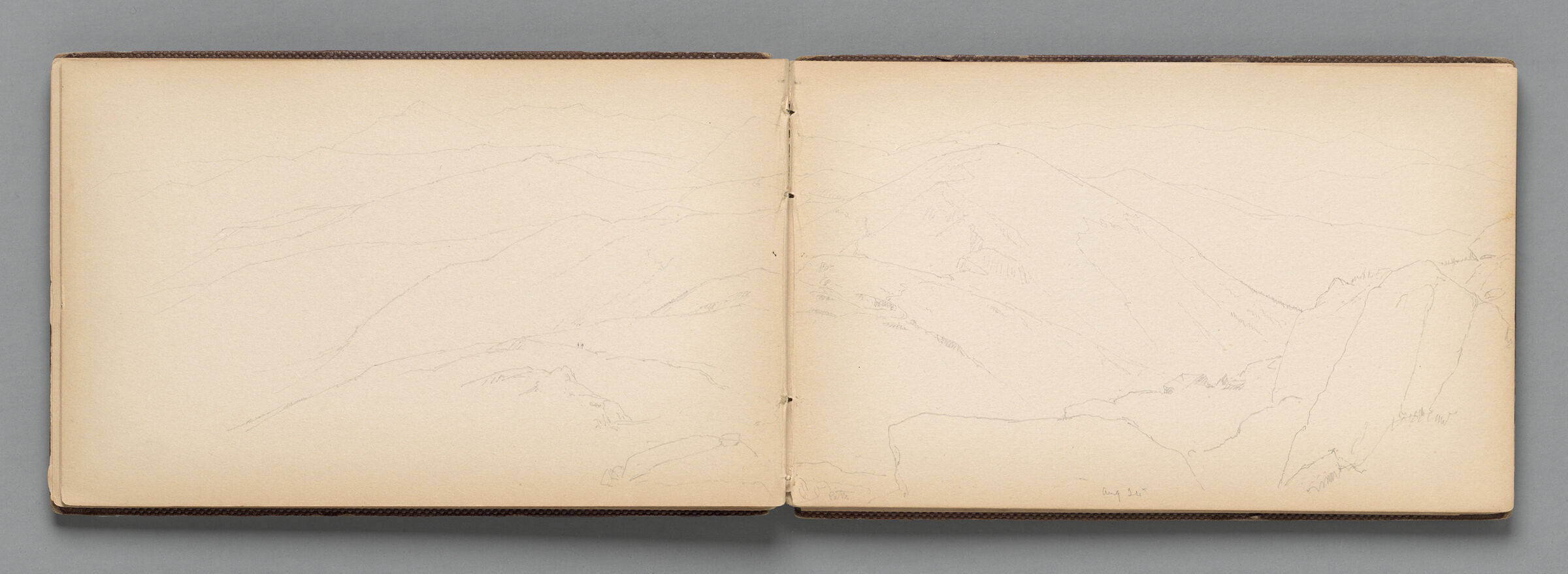 Partial Mountain Landscape; Verso: Partial White Mountain Landcape