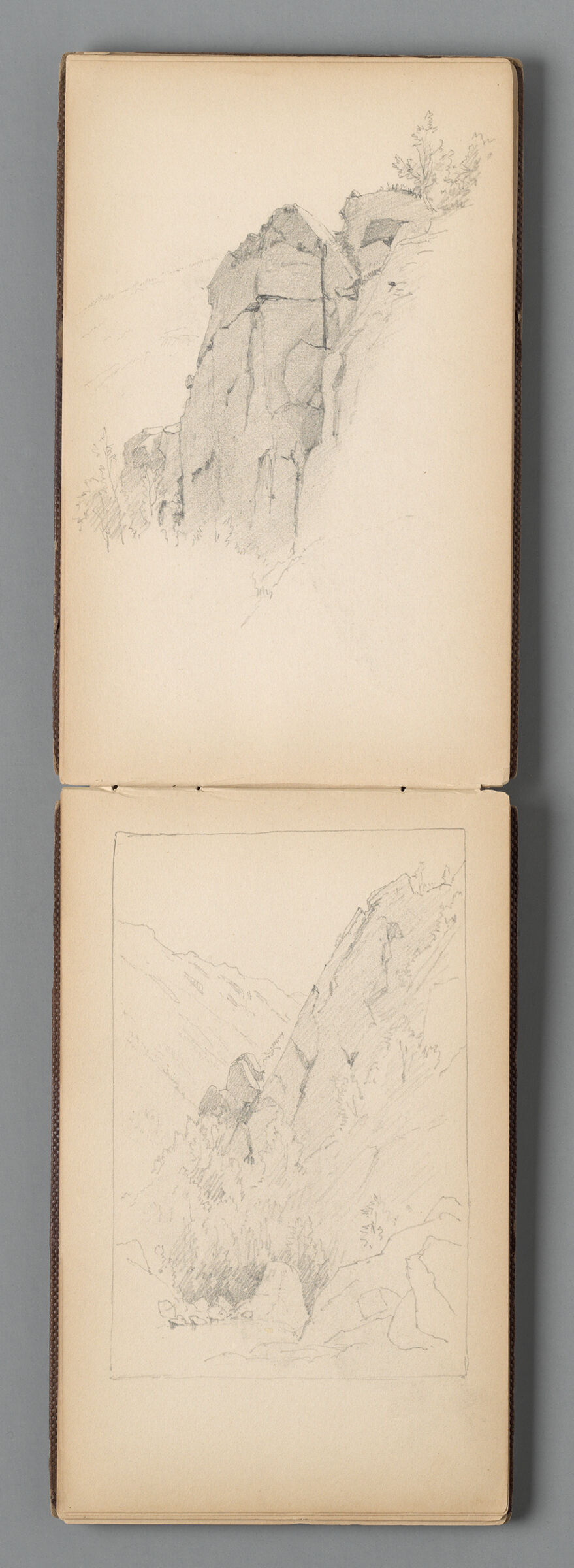 Rocky Outcropping; Verso: Old Man Of The Mountain, New Hampshire