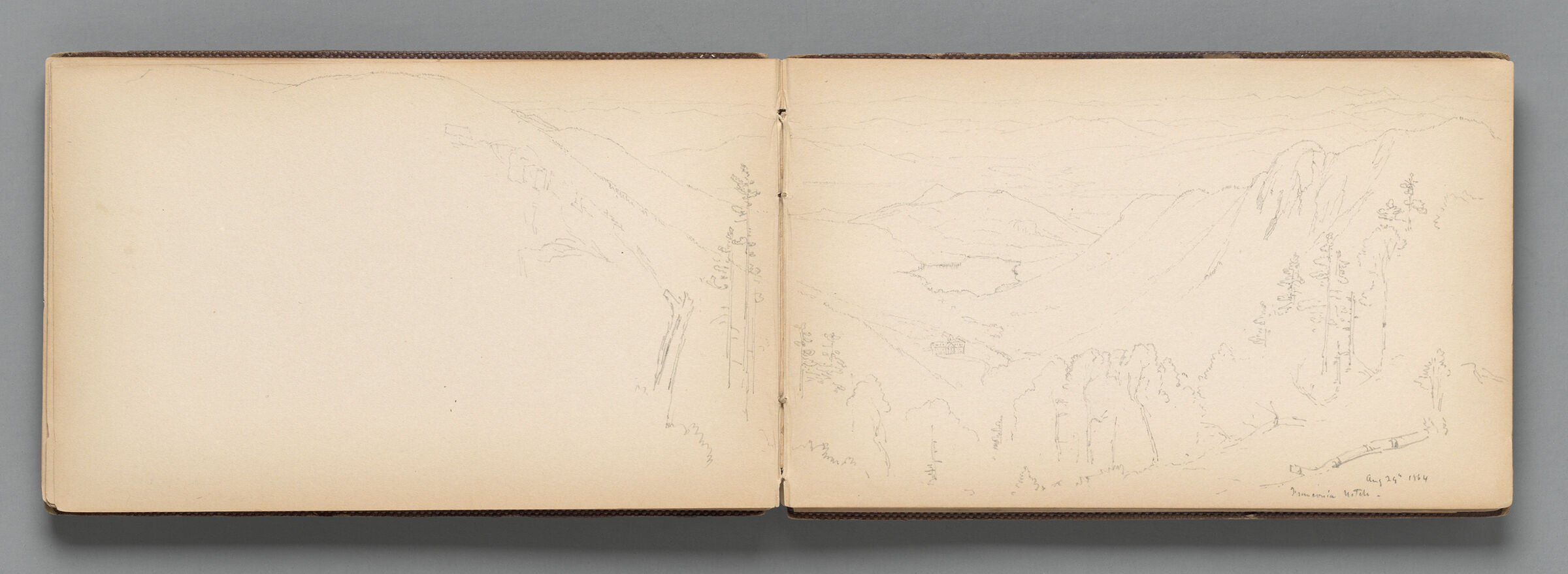 Partial Franconia Notch Landscape; Verso: Partial Mountain Landscape