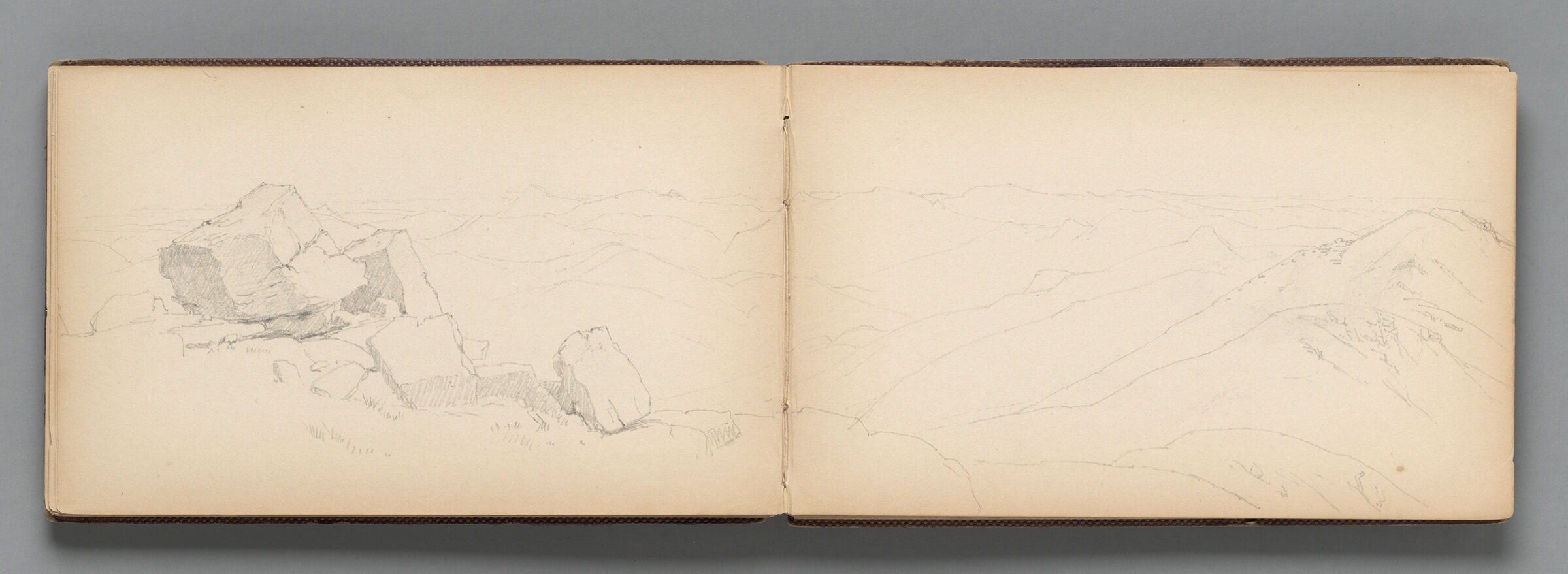 Partial Mountain Landscape; Verso: Two Landscapes