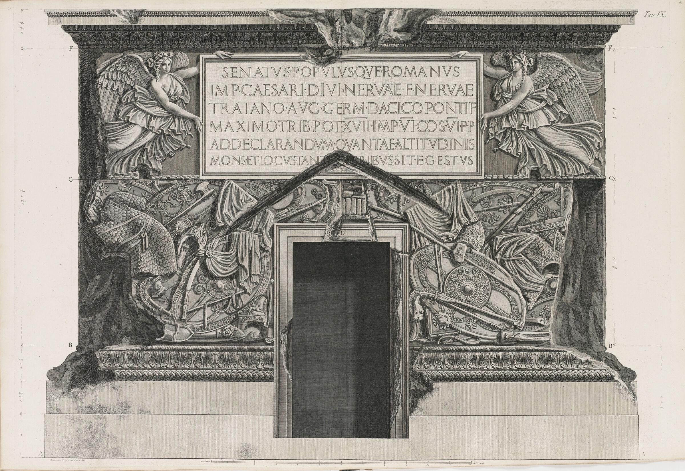 Pedestal, Door And Inscriptions Of Trajan's Column