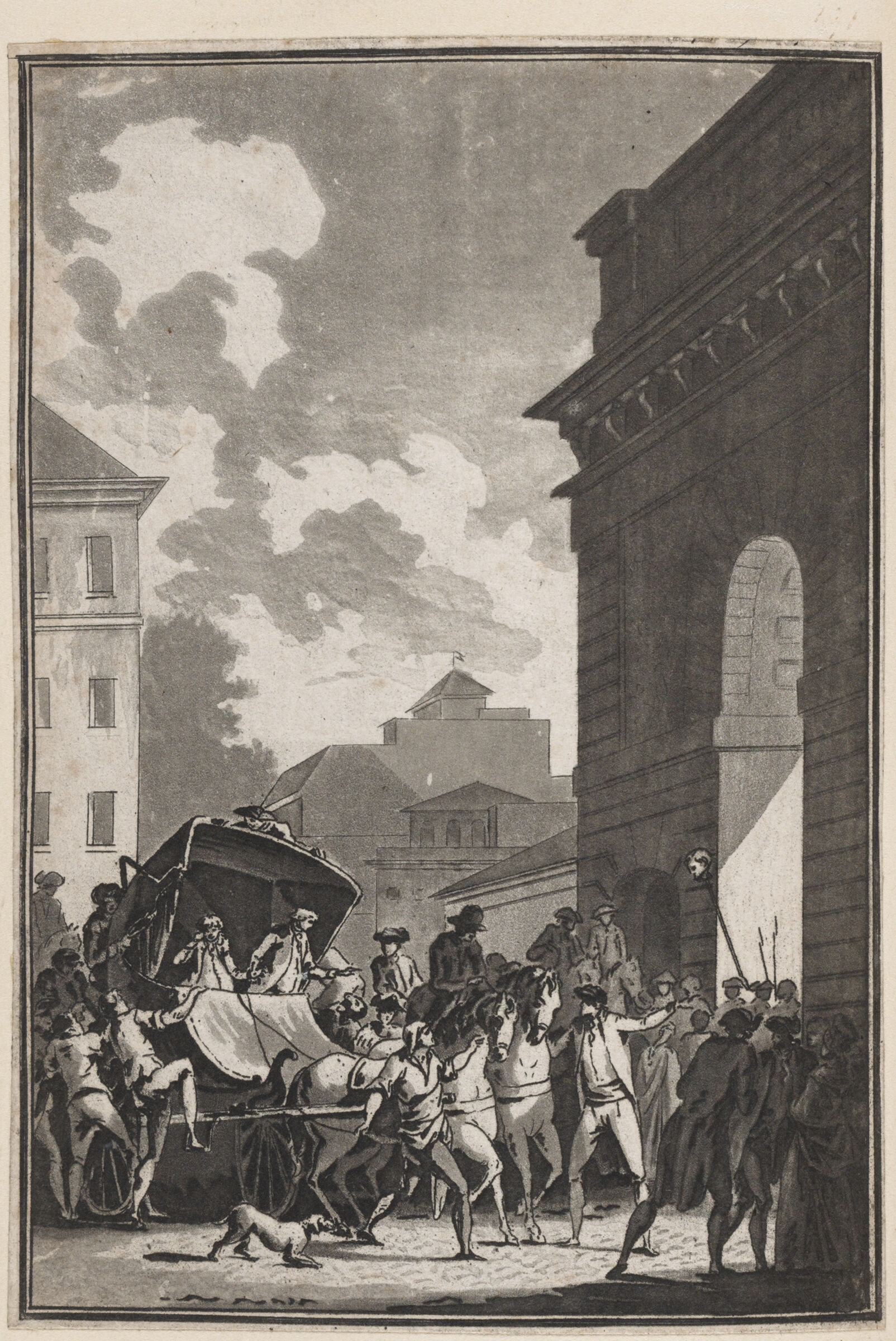 The People Overturn The Top Part Of The Carriage Of M. Bertier, Intendant Of Paris (23 July 1789)