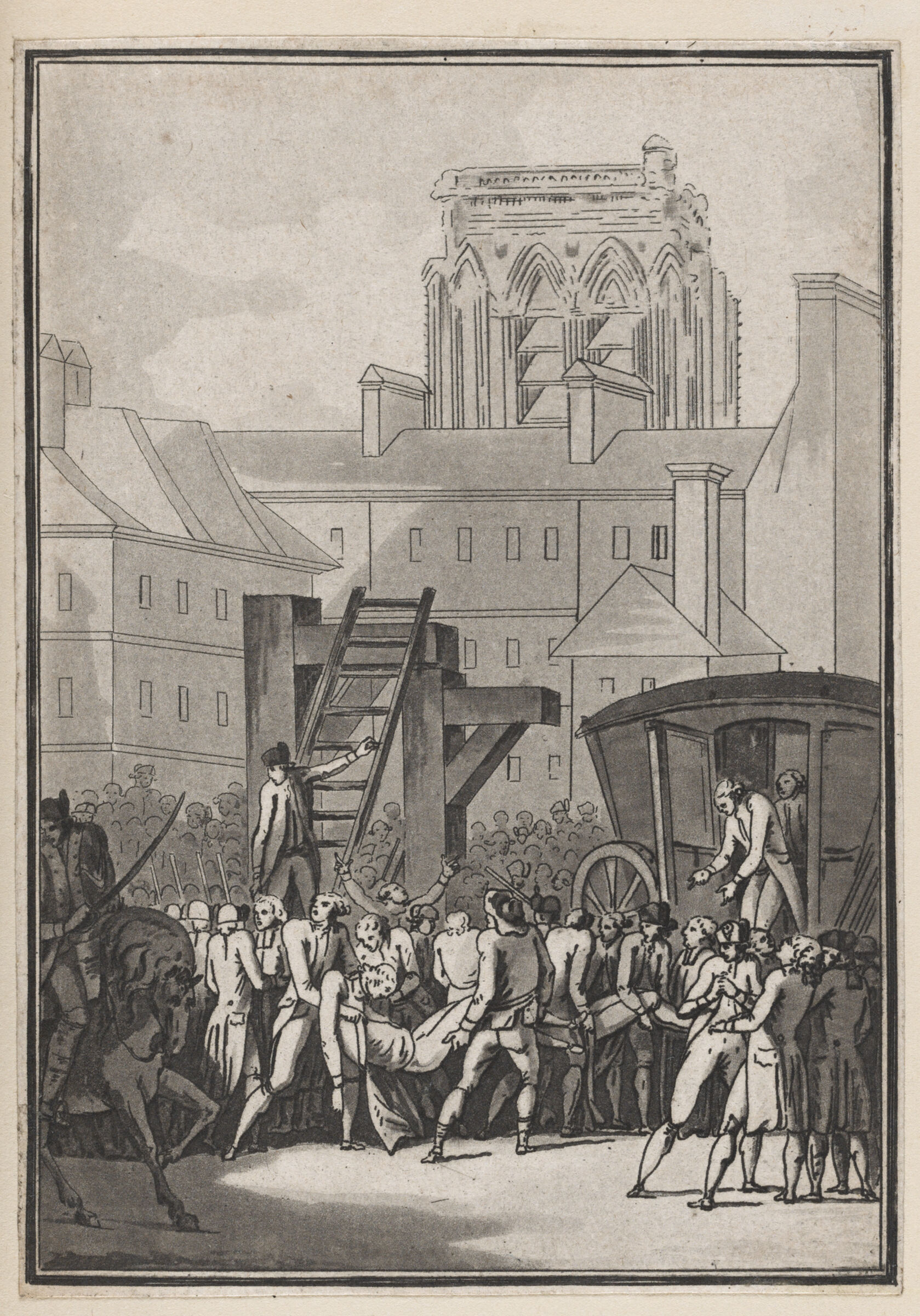After The Execution Of The Two Agasse Brothers, Their Bodies Are Returned To Their Families (8 February 1790)