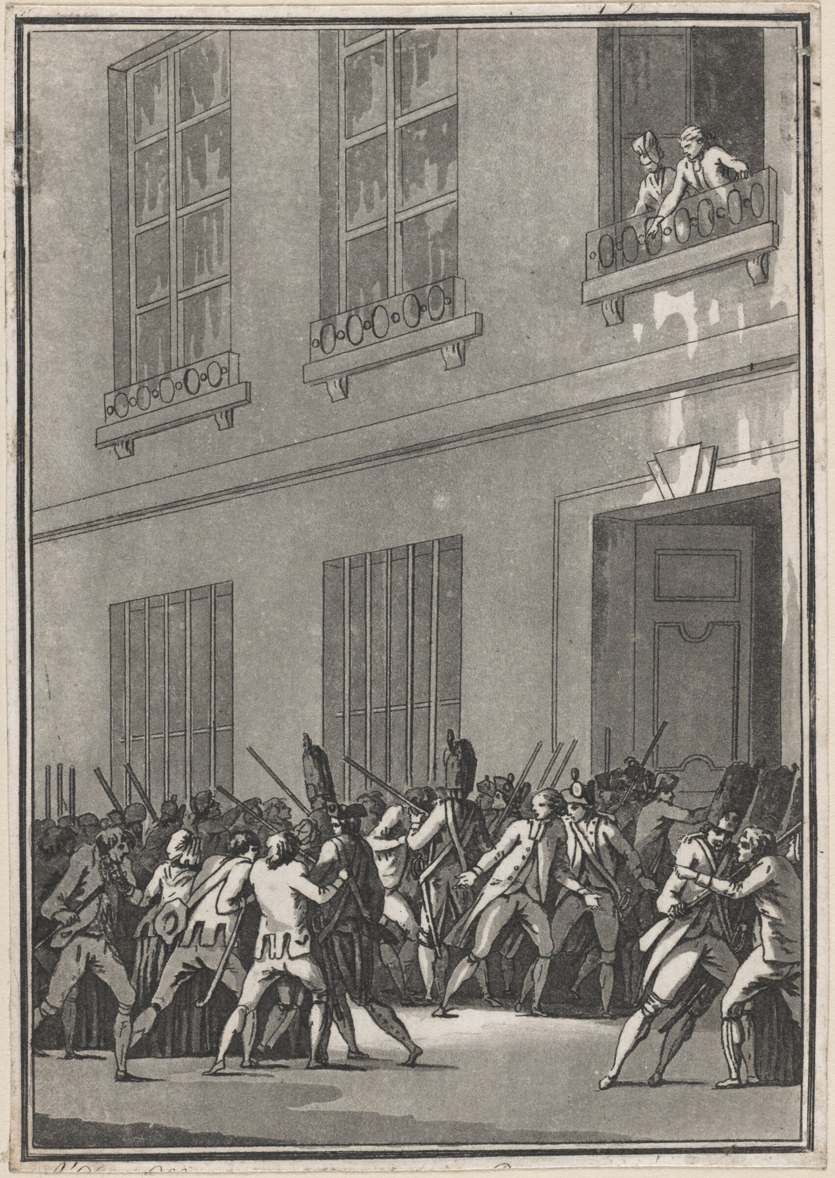 The Abbé Maury, Booed And Menaced By The People, Is Escorted By A Detachment Of The National Guard (13 April 1790)