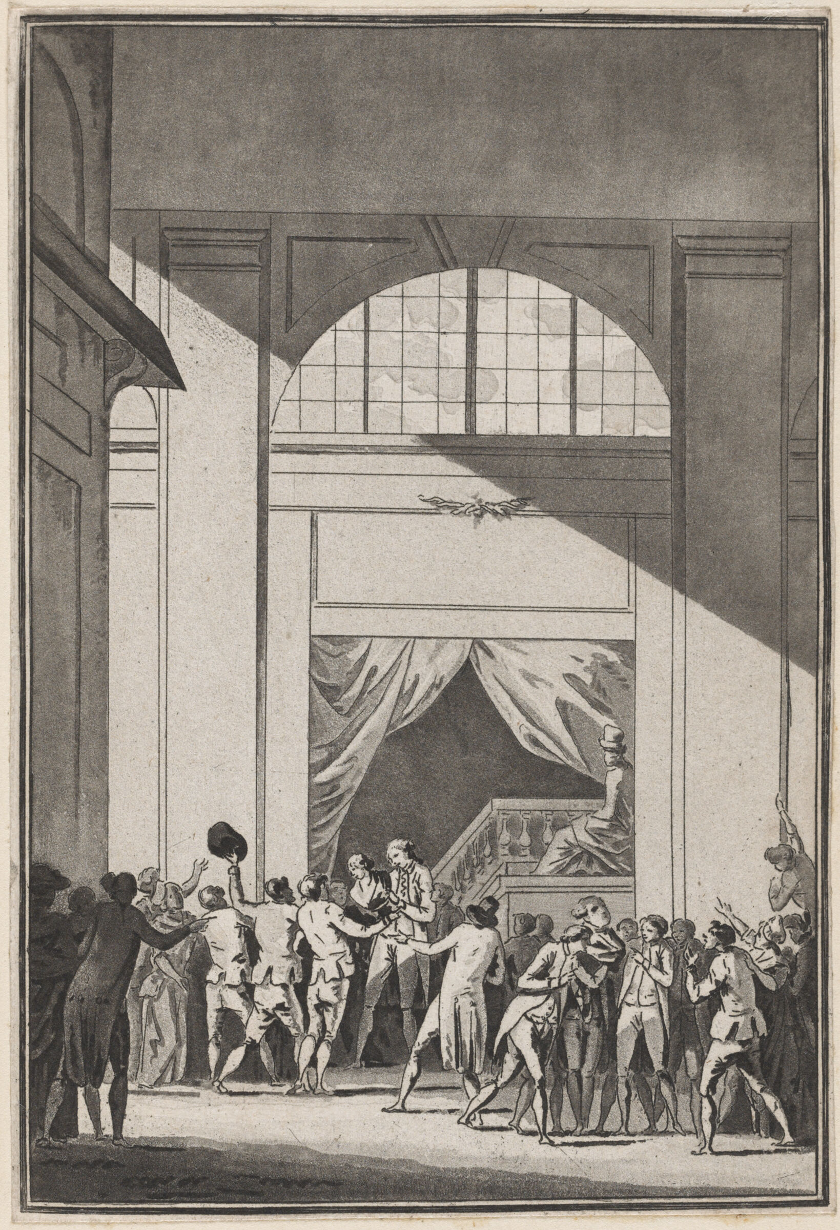 Curtius Delivers The Bust Portraits Of The Duc D'orleans And M. Necker, Which Were Then Carried In Triumph Through Paris (12 July 1789)
