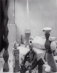 Brancusi In His Studio, Paris