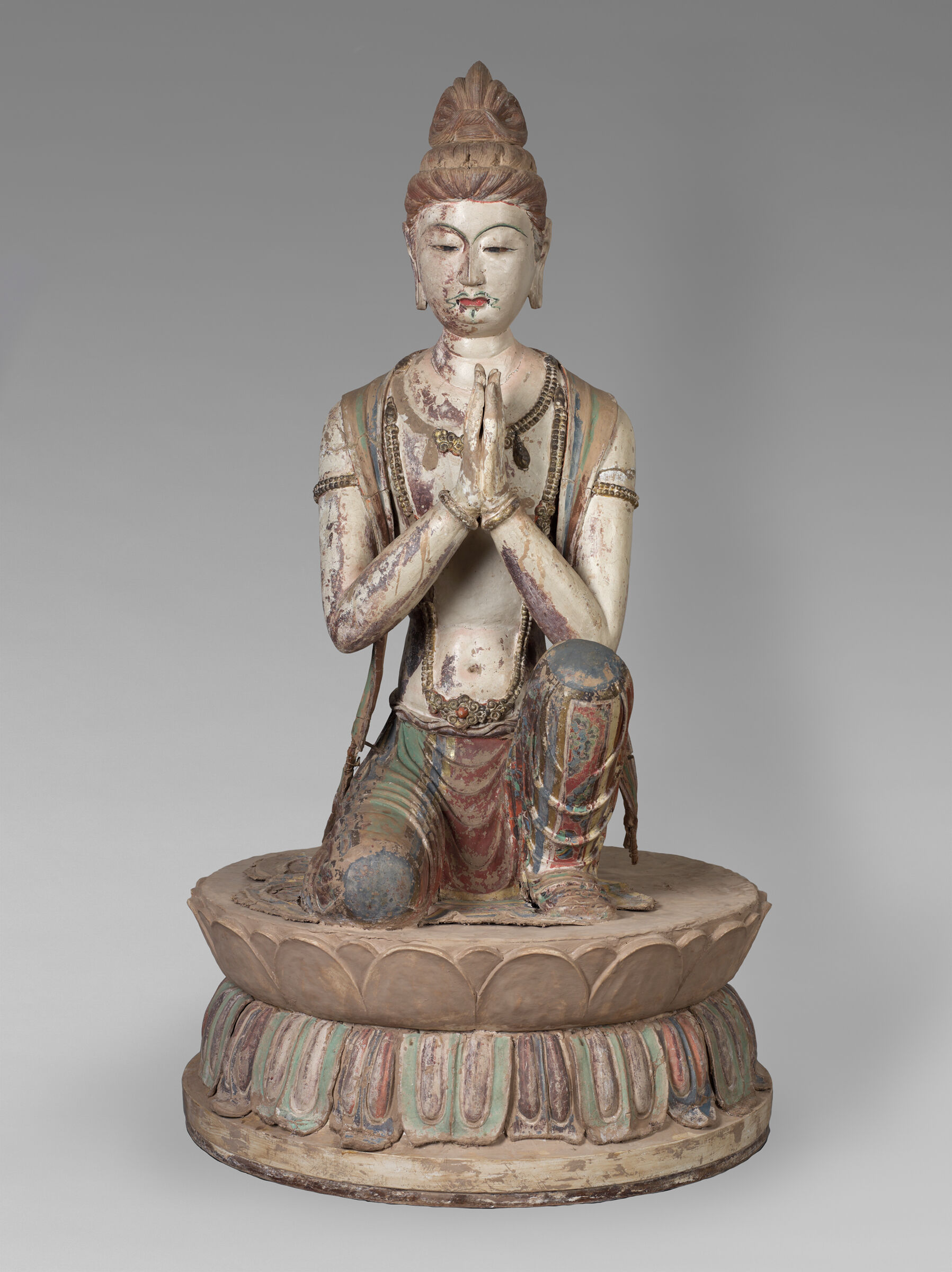 Kneeling Attendant Bodhisattva (From Mogao Cave 328, Dunhuang, Gansu Province)