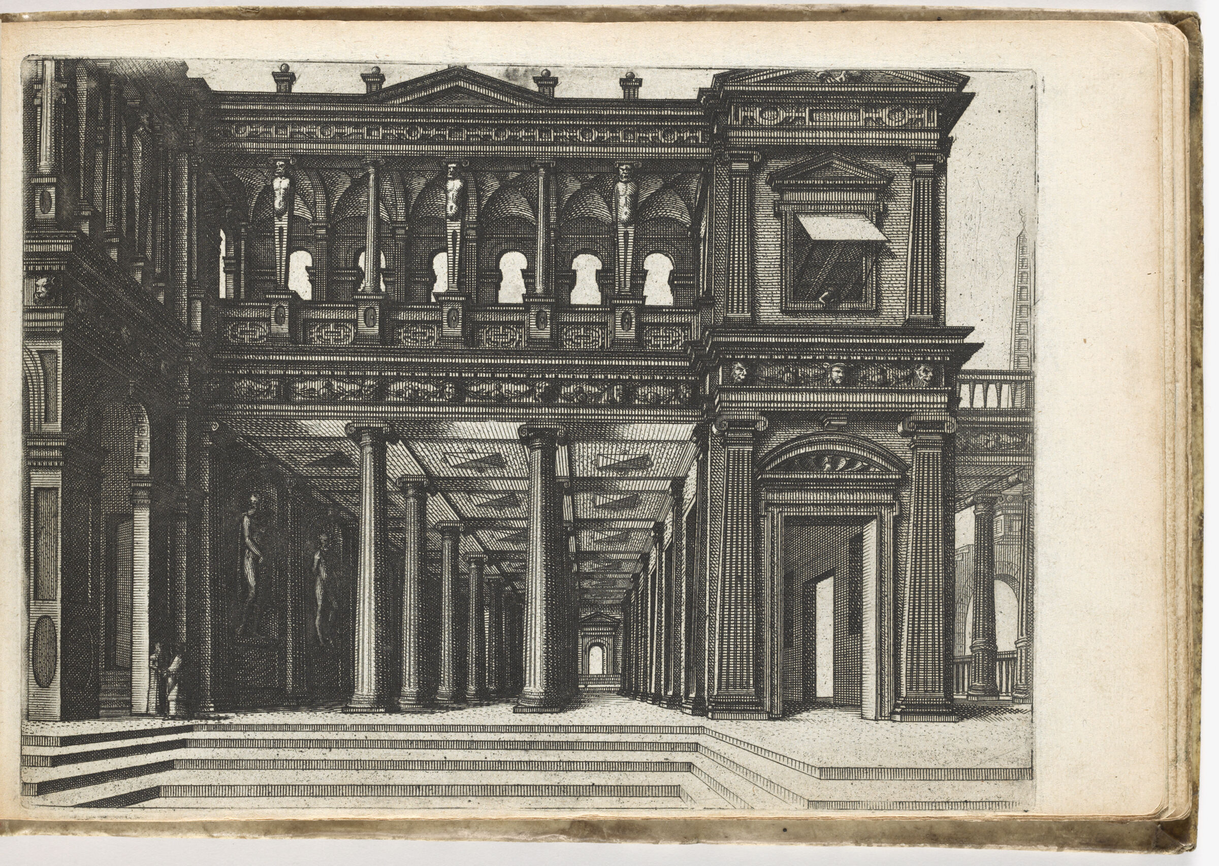 Palace With Open Hall On Groundfloor With Cancellated Columns Of The Ionic Order, On The First Floor A Colonnade