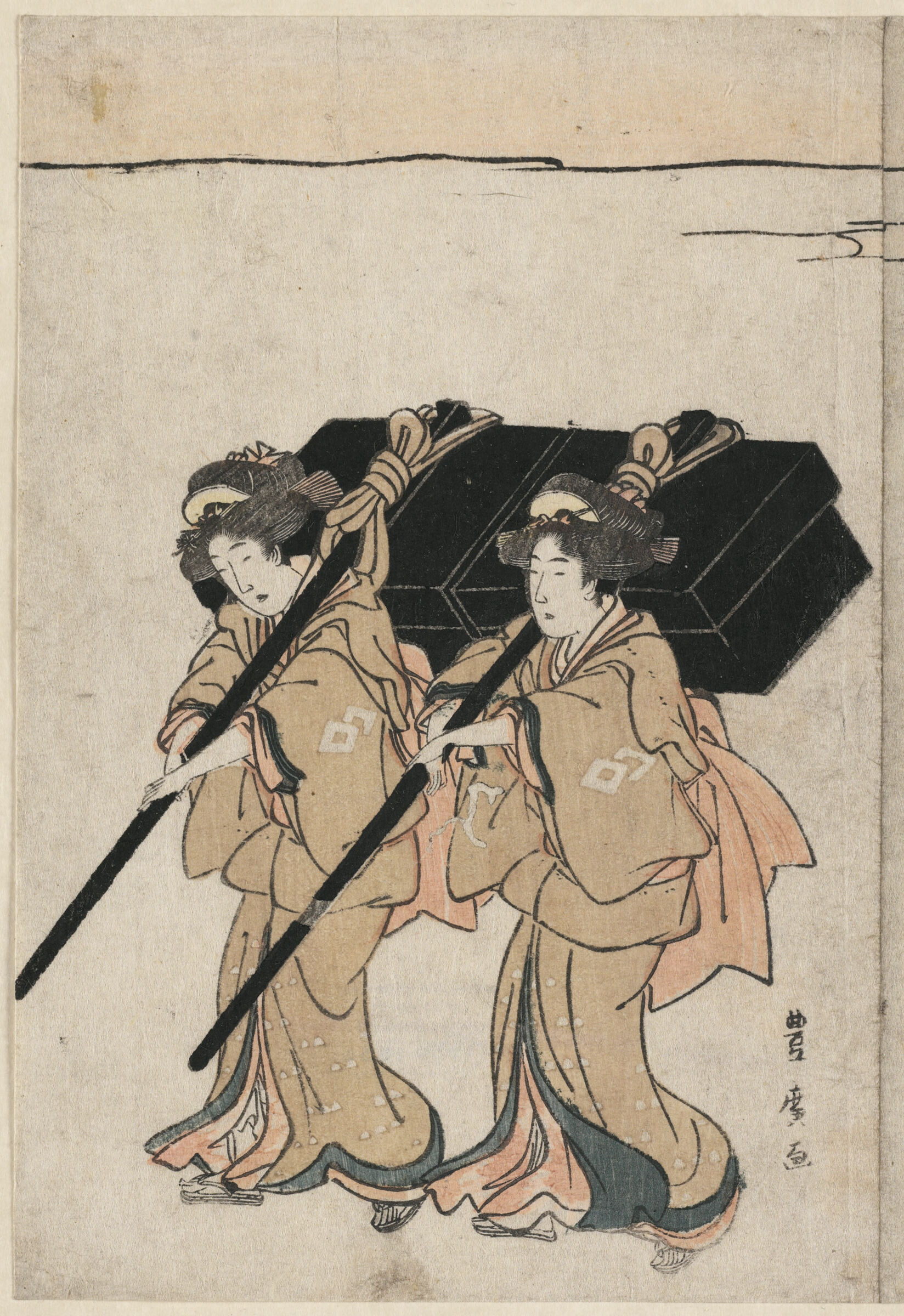 Procession Of Women Carrying Palanquin