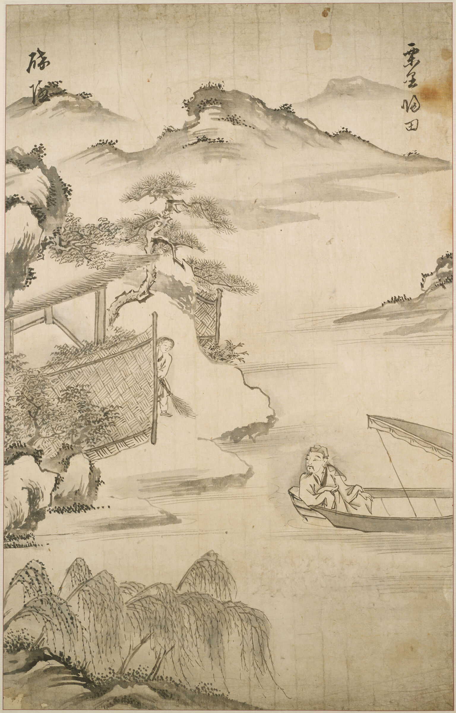 The Poet Tao Yuanming (365-427) Returning To His Farm At Lili