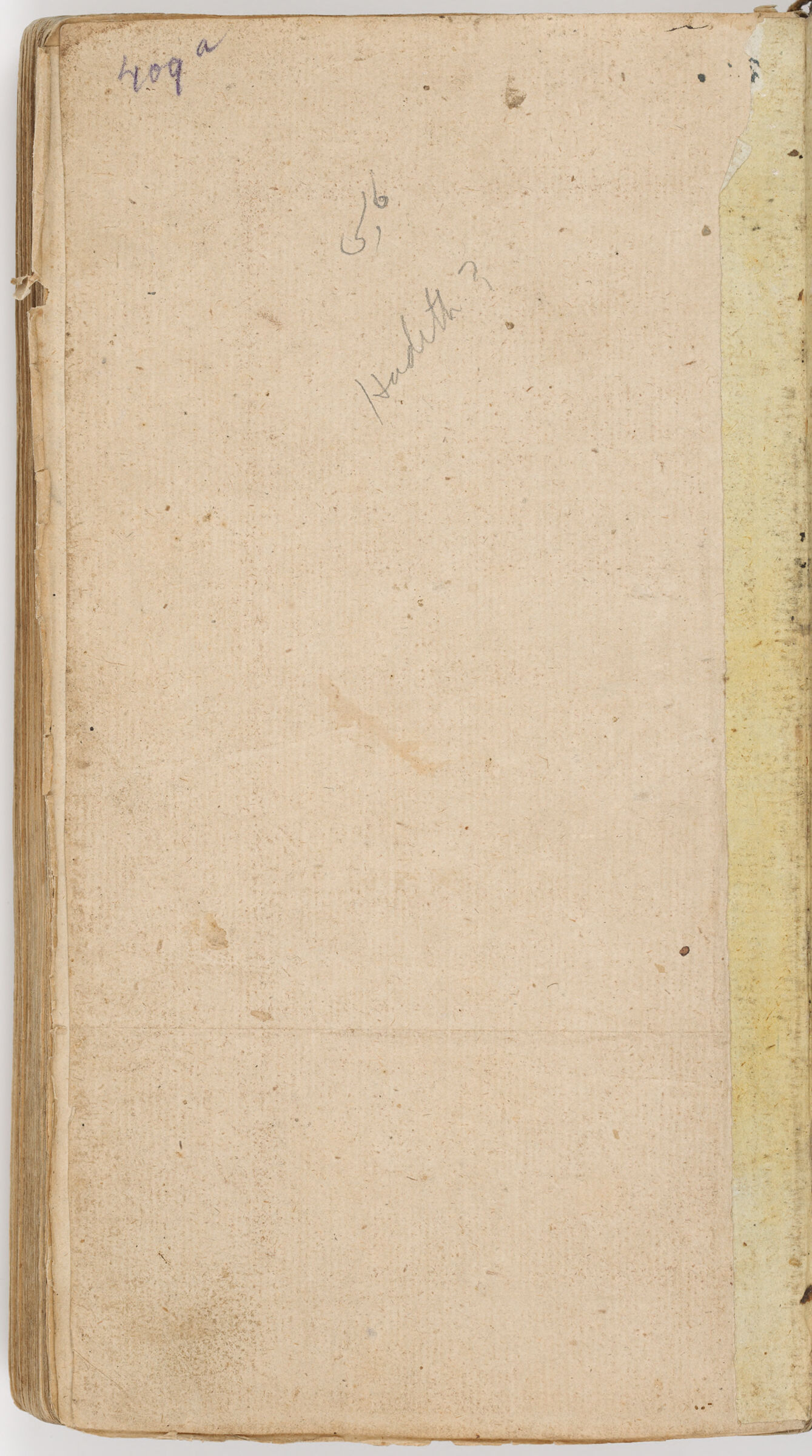 First Flyleaf (Blank Recto; Blank Verso Of Folio 1), Folio From A Manuscript Of The Tarjuma-Yi Qutub Shahi By Shaykh Baha’i