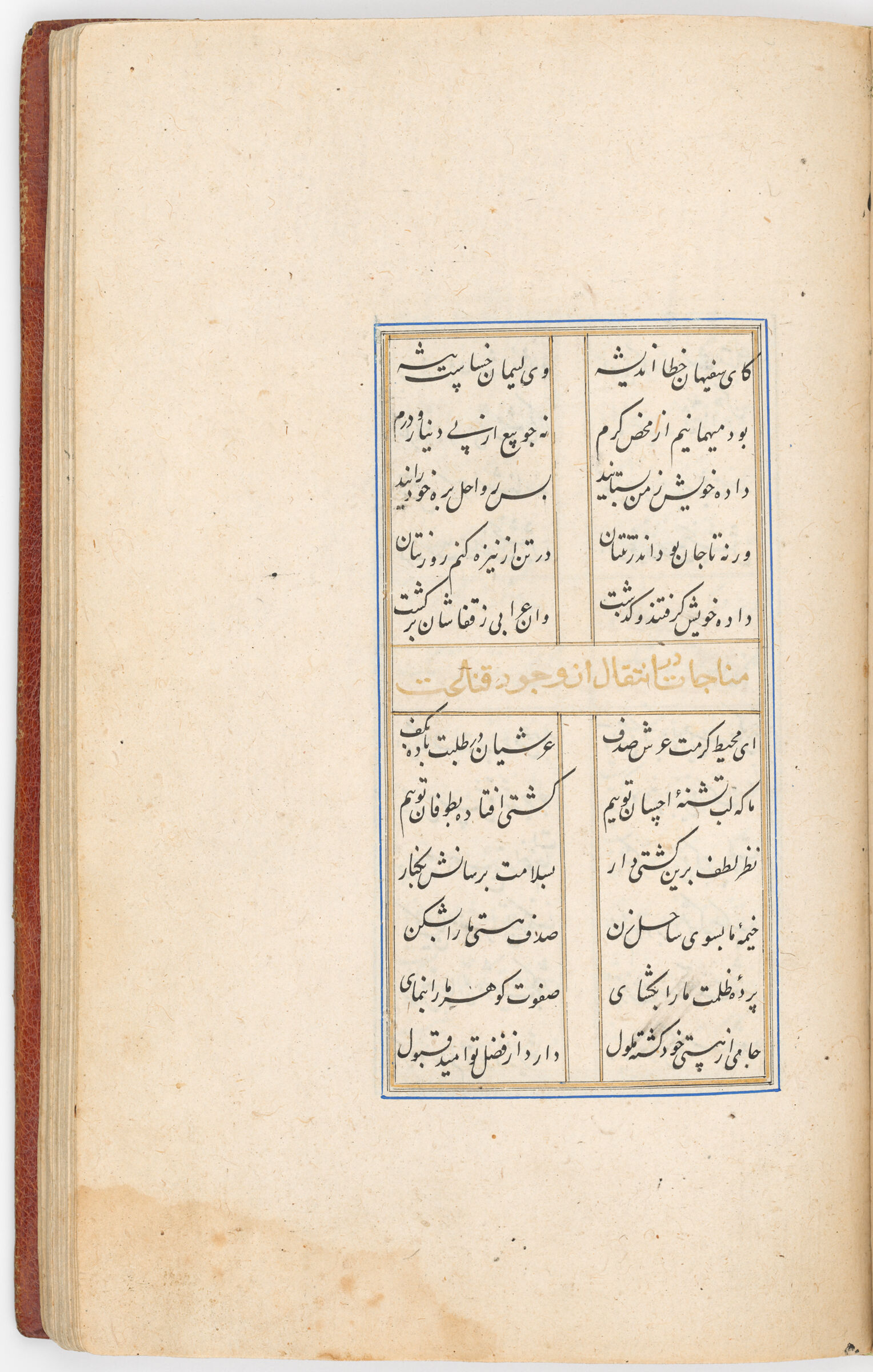 Text Folio (Text Recto, Text Verso Of Folio 98) From A Manuscript Of Subhat Al-Abrar By Jami