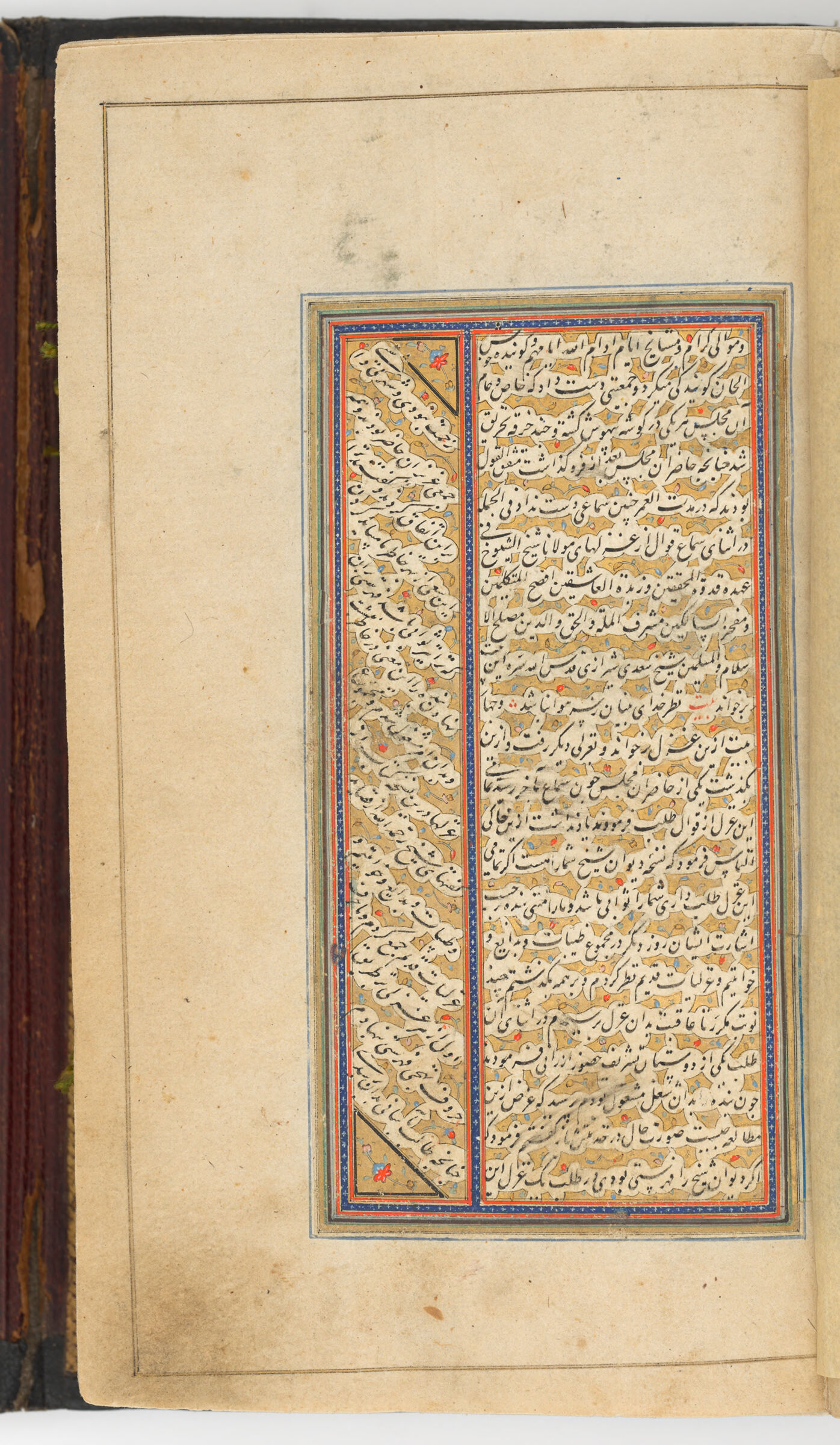 Text Folio (Text Recto; Text Verso Of Folio 4), From A Manuscript Of The Kulliyat Of Sa‘di