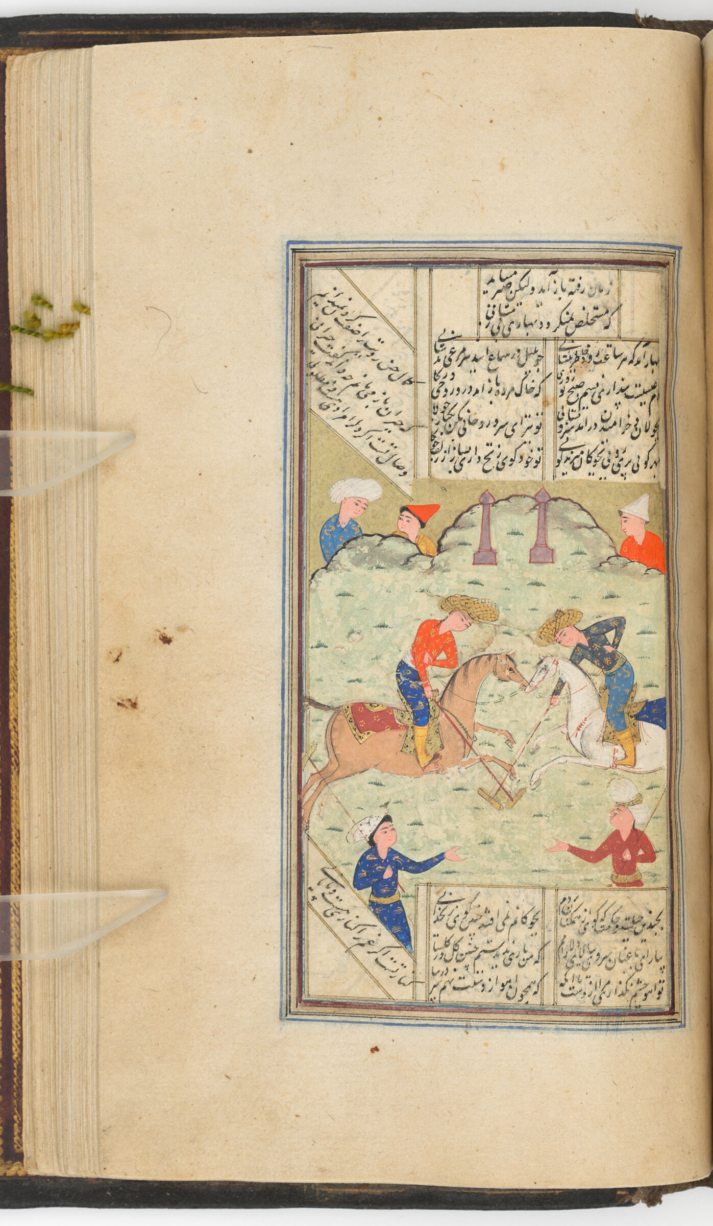 Polo Players (Painting Recto; Text Verso Of Folio 288), Painting From A Manuscript Of The Kulliyat Of Sa‘di