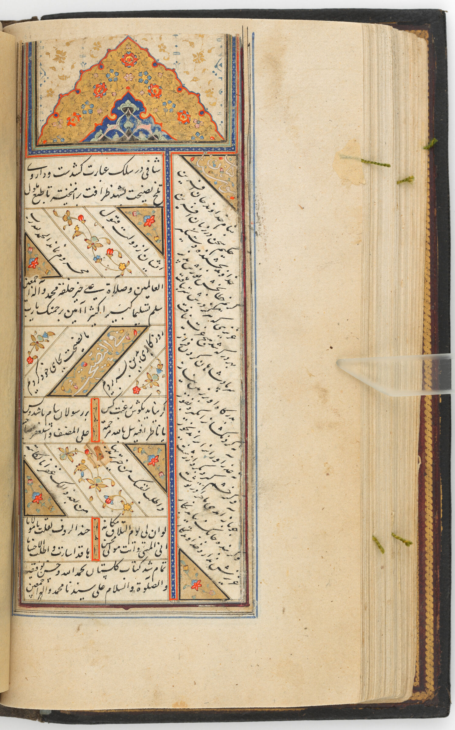 Text Folio With An Illuminated Heading (Text Recto; Text With An Illuminated Heading Verso Of Folio 33), From A Manuscript Of The Kulliyat Of Sa‘di